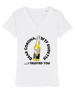 Corona Bere Tricou mânecă scurtă guler V Damă Evoker