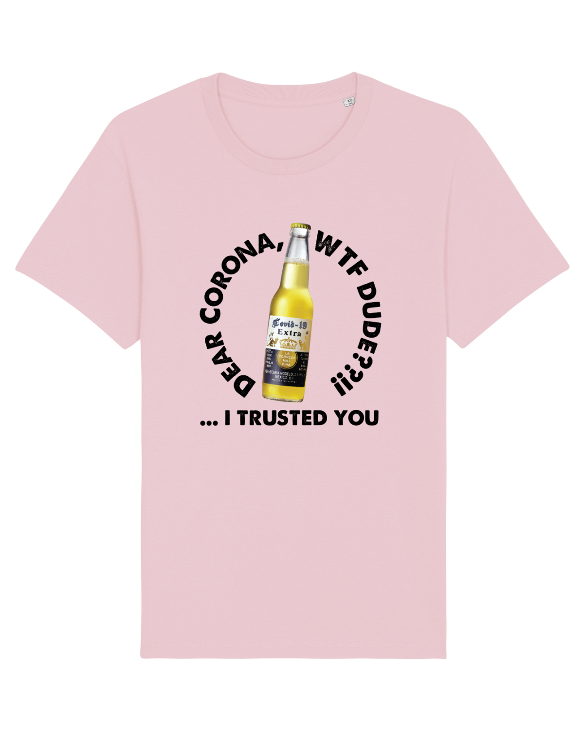 Tricou mânecă scurtă Unisex Rocker Cotton Pink
