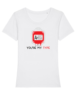 You're my type Tricou mânecă scurtă guler larg fitted Damă Expresser