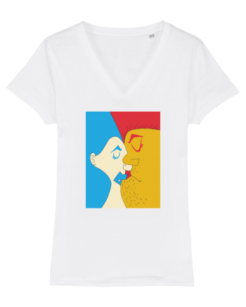 The kiss White