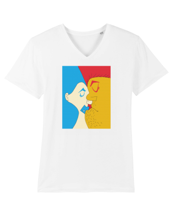 The kiss White