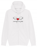 Love gives you wings Hanorac cu fermoar Unisex Connector