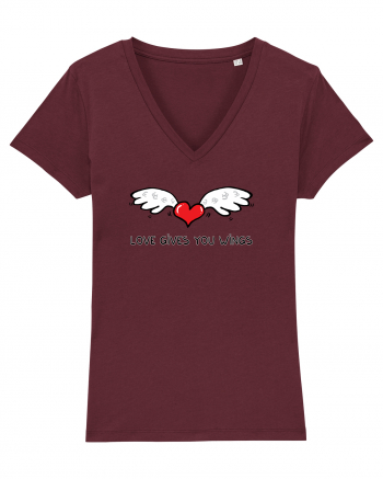 Love gives you wings Burgundy