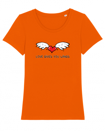 Love gives you wings Bright Orange