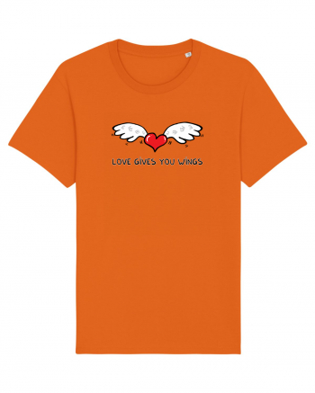 Love gives you wings Bright Orange