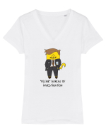 Feline Bureau of Investigation Tricou mânecă scurtă guler V Damă Evoker
