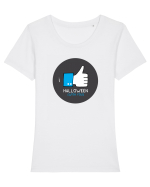 I like Halloween (with you) Tricou mânecă scurtă guler larg fitted Damă Expresser