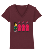 Squid Game 456 Tricou mânecă scurtă guler V Damă Evoker