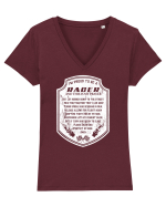 RACER Tricou mânecă scurtă guler V Damă Evoker