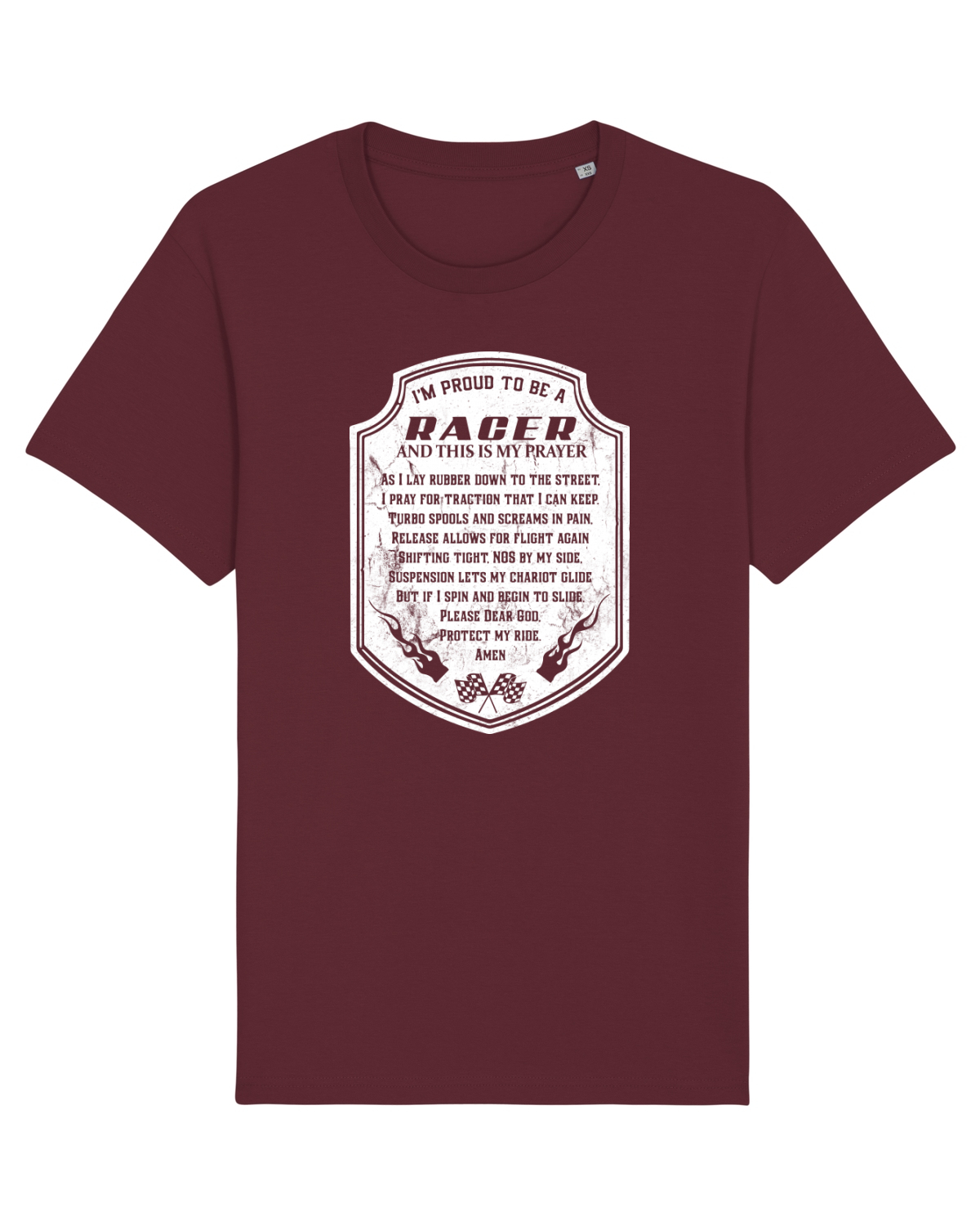 Tricou mânecă scurtă Unisex Rocker Burgundy