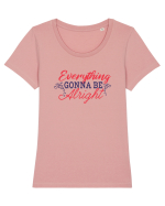 Everything gonna be alright Tricou mânecă scurtă guler larg fitted Damă Expresser