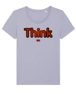 Think BIG  Tricou mânecă scurtă guler larg fitted Damă Expresser