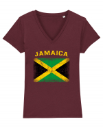 Jamaica Tricou mânecă scurtă guler V Damă Evoker