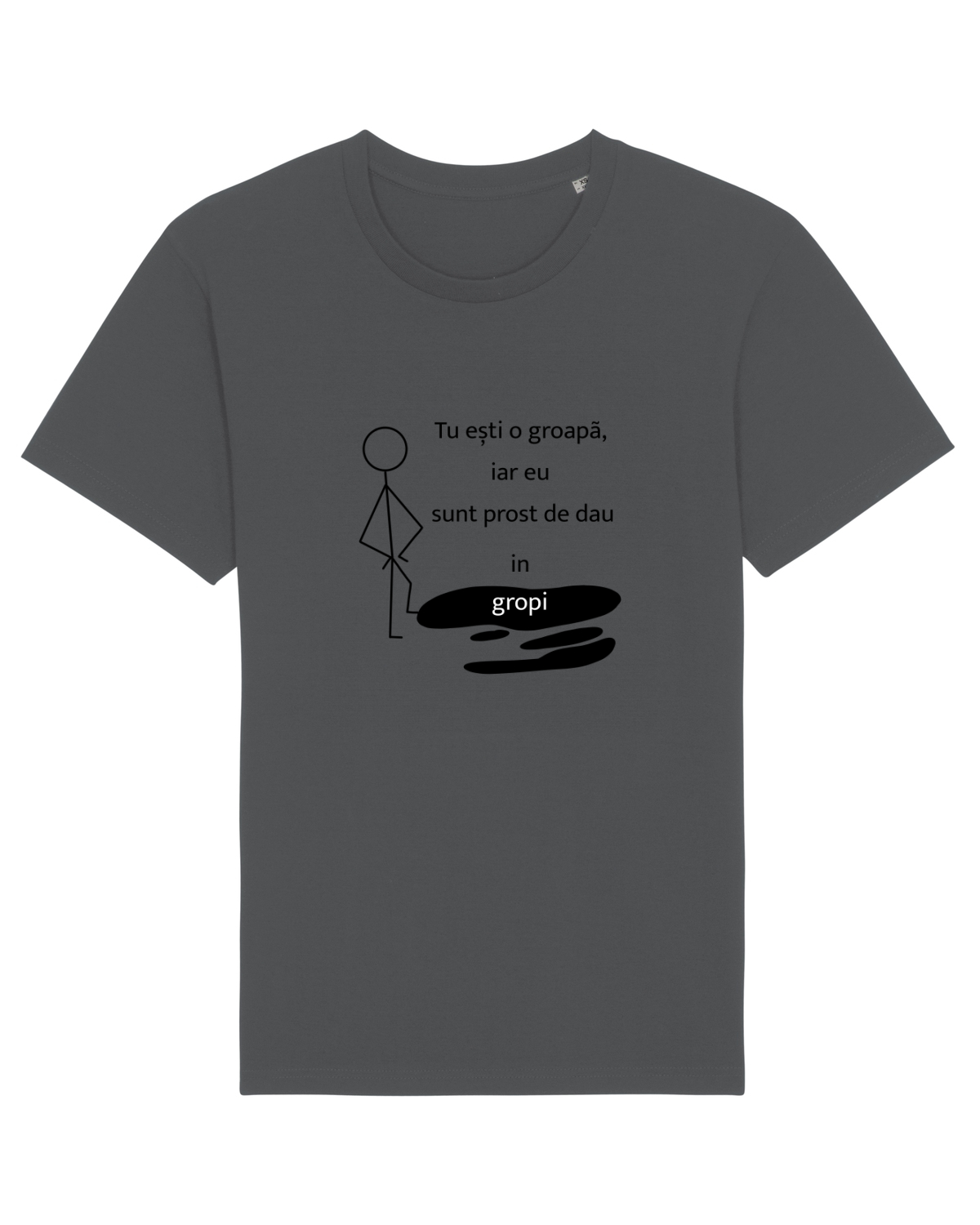 Tricou mânecă scurtă Unisex Rocker Anthracite