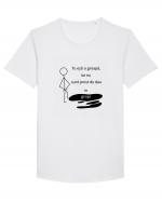 Tu ești o groapa, iar eu sunt prost de dau in gropi  Tricou mânecă scurtă guler larg Bărbat Skater