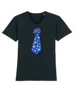 Cravata model marin Tricou mânecă scurtă guler V Bărbat Presenter
