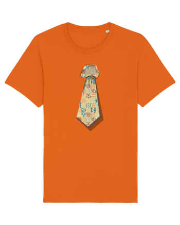 Cravata hieroglife Bright Orange