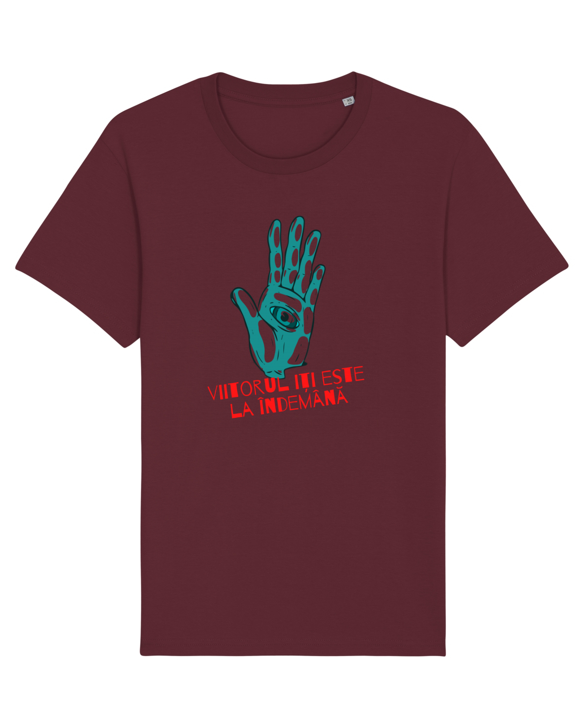 Tricou mânecă scurtă Unisex Rocker Burgundy