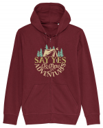 Say yes to new adventures Hanorac cu fermoar Unisex Connector