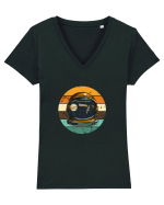 Space View Tricou mânecă scurtă guler V Damă Evoker