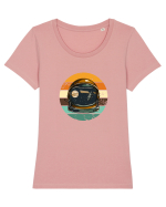 Space View Tricou mânecă scurtă guler larg fitted Damă Expresser