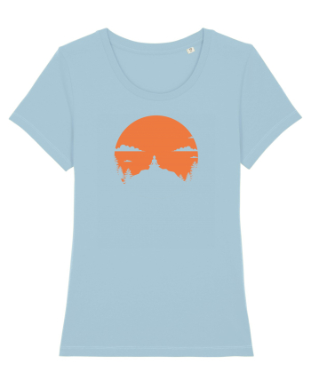 mountains yoga Sky Blue