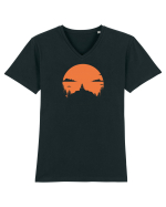 mountains yoga Tricou mânecă scurtă guler V Bărbat Presenter