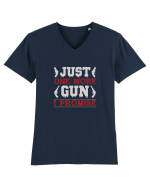 Just One More Gun I Promise Tricou mânecă scurtă guler V Bărbat Presenter
