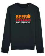 Beer, Guns, Bacon and Freedom Bluză mânecă lungă Unisex Rise