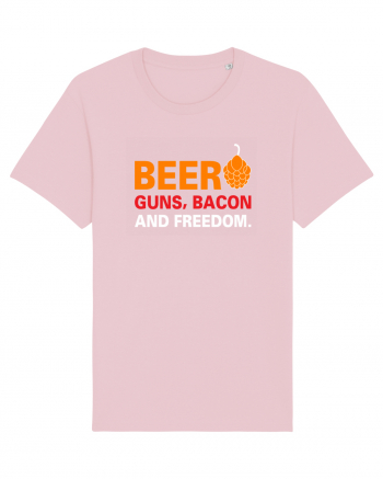 Beer, Guns, Bacon and Freedom Cotton Pink