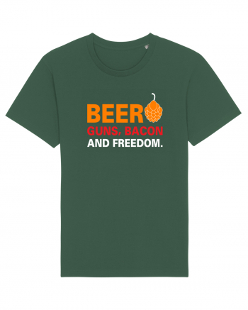 Beer, Guns, Bacon and Freedom Bottle Green