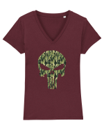 Army Punisher Tricou mânecă scurtă guler V Damă Evoker