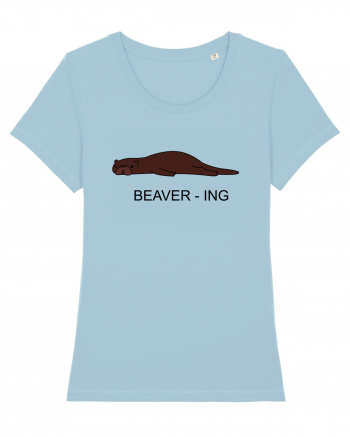 Beaver-ing Sky Blue