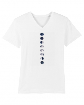 Blue Gray Moon Phases White