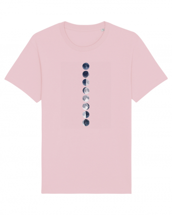 Blue Gray Moon Phases Cotton Pink