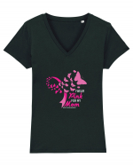 Breast Cancer Awareness Month Tricou mânecă scurtă guler V Damă Evoker