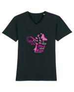 Breast Cancer Awareness Month Tricou mânecă scurtă guler V Bărbat Presenter