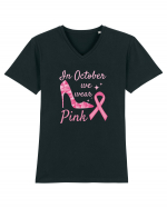 Breast Cancer Awareness Month 3 Tricou mânecă scurtă guler V Bărbat Presenter