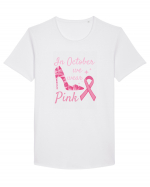 Breast Cancer Awareness Month 3 Tricou mânecă scurtă guler larg Bărbat Skater