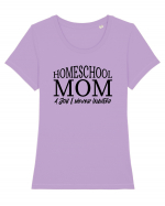 HomeSchool Mom Tricou mânecă scurtă guler larg fitted Damă Expresser