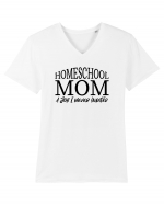 HomeSchool Mom Tricou mânecă scurtă guler V Bărbat Presenter