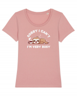 Busy Sloth Tricou mânecă scurtă guler larg fitted Damă Expresser