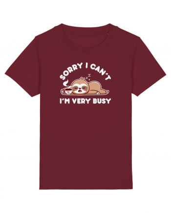 Busy Sloth Burgundy