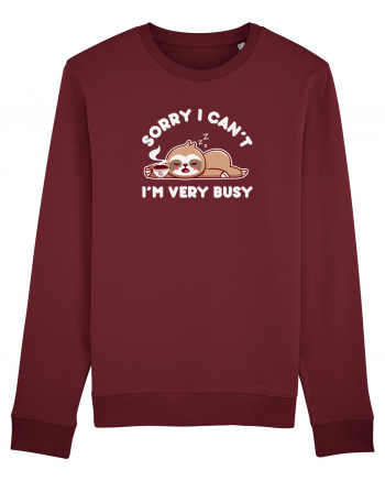 Busy Sloth Burgundy