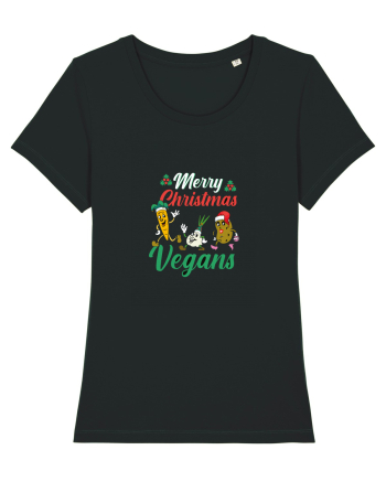 Merry Christmas Vegans Black