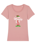 The Moody Elf Tricou mânecă scurtă guler larg fitted Damă Expresser