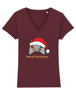 Gamers Christmas Tricou mânecă scurtă guler V Damă Evoker