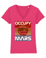 OCCUPY MARS Tricou mânecă scurtă guler V Damă Evoker