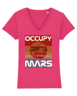OCCUPY MARS Tricou mânecă scurtă guler V Damă Evoker