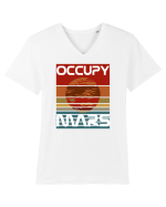 OCCUPY MARS Tricou mânecă scurtă guler V Bărbat Presenter